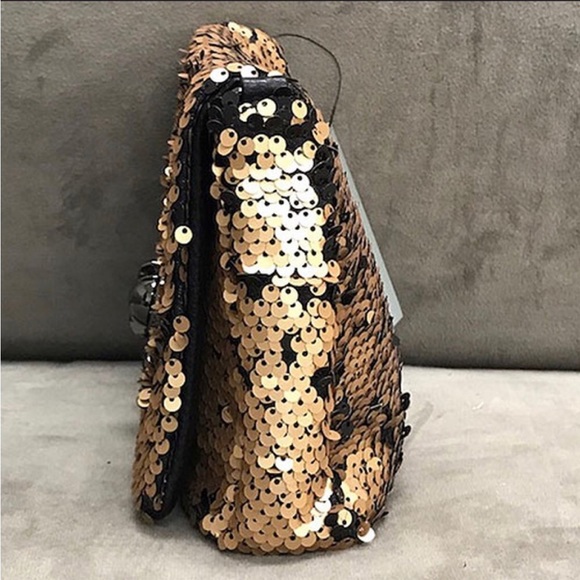 “Never too much sparkle” Sequin Black or Gold Crossbody-Boutique - Picture 4 of 15
